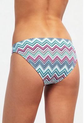 BLUE MOTION Zig Zag Print Tie Side Bikini Bottom