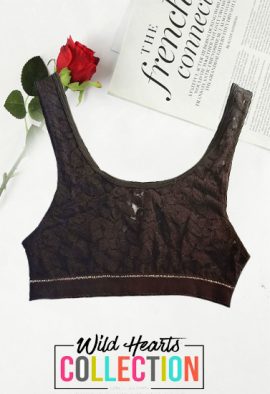 Etam Late Night Black Texture Lace Bralette