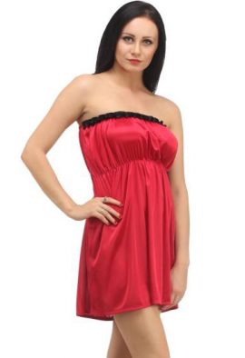 Attractive & Elegant Red Strapless Babydoll