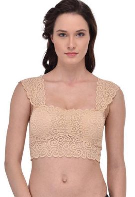 Very Sexy Beige Lace Blouse Bra