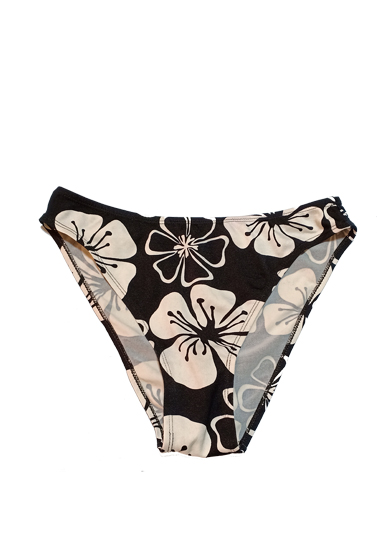 Belle Com Elle Black and White Floral Printed Panty