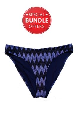 Sets of 2 Black And Purple Embroidered Panties