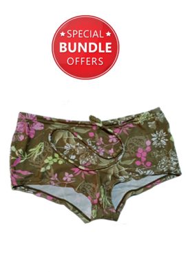 Green and Chocolaty Colored Printed Sexy Panties