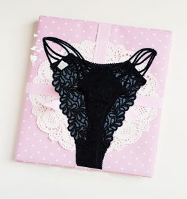 Yaming Amazing Fully Transparent Embroidered String Thong