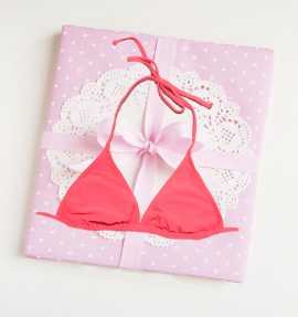 Snazzy Pink Removable Padded Halter Bra