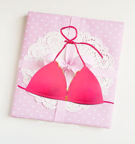 Snazzy Pink Padded Wireless Halter Bra