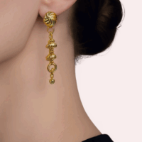 Heritage Charm Gold-Plated Drop Earrings