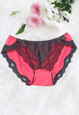 J.J.Angel Layers To It Black Lace Peachy Panty