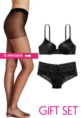 Snazzy Lovely Value Pack Of Pantyhose & Pushup Bra Set