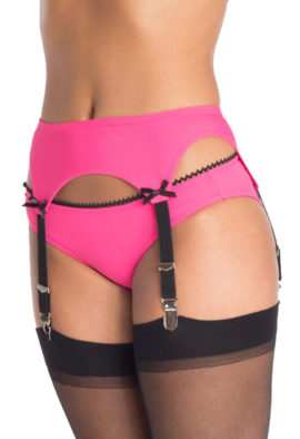 Pink Silky soft Garter Belt