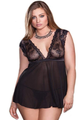 Flirty seethrough babydoll nightwear