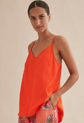 french fashion 100% pure cotton cami top