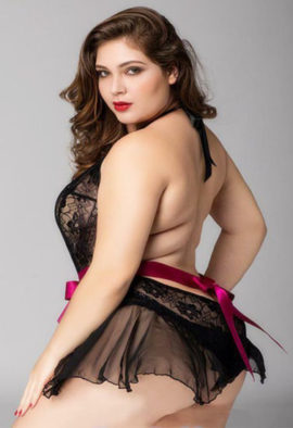 French Daina Seductive Black Plus Size ingerie 1