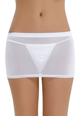 French Daina See Through Micro mini skirt