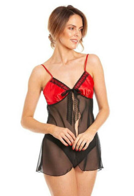 SEE THROUGH BABYDOLL SATIN CUPS VERY SEXY STYLE