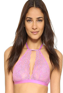 Beautiful Halter High-Neck Lace Bralette Bra