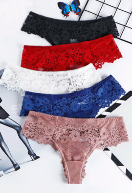 Beautiful Low Waist Thong Panties Pack