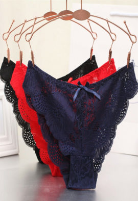 Low Waist Hollow Bow Panties Pack