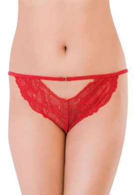 Beautiful Lace Red Women's Cheekies