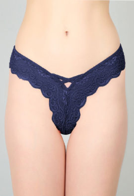 Blue Lace Design Women's Thongs