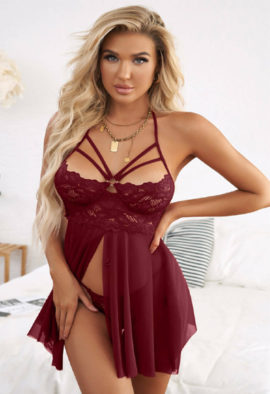 Effortlessly Elegant Babydoll's lace Nightwear